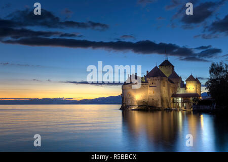 Switzerland, Vaud, Montreaux, Chateau de Chillon Stock Photo