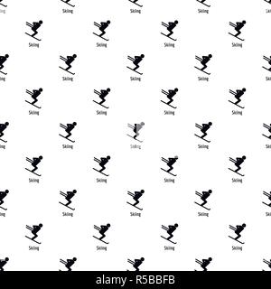 Skiing pattern seamless vector repeat geometric for any web design Stock Vector