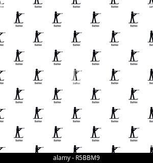 Biathlon pattern seamless vector repeat geometric for any web design Stock Vector