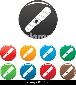 Cuban havana icons set 9 color vector isolated on white for any design Stock Vector