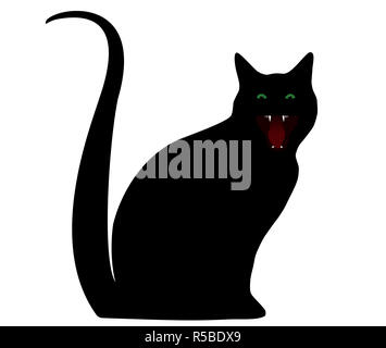 Cat Head Profile Line Icon. Pet Supplies Symbol, Pictogram, Sign. Light  Abstract Geometric Background Stock Photo - Alamy