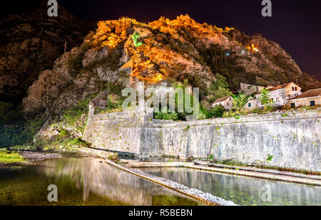 Fortifications of Kotor in Montenegro Stock Photo