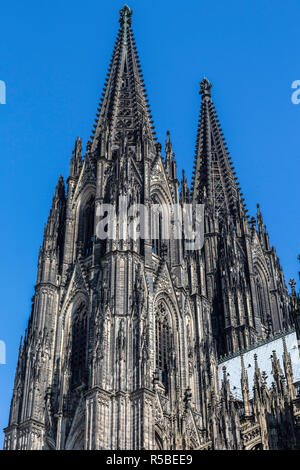 Cologne, Germany.  Spires of the Cathedral of Cologne. Stock Photo