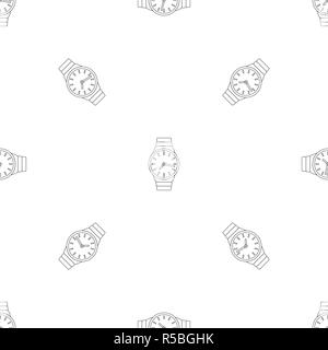 Wrist watch pattern seamless vector repeat geometric for any web design Stock Vector