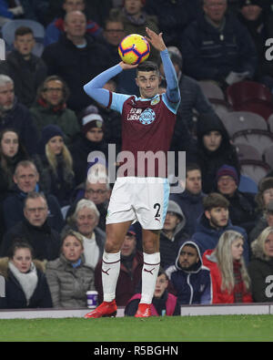 Matthew Lowton of Burnley in action during the Premier League match between Burnley and Newcastle United at Turf Moor, Burnley on Monday 26th November 2018.  (Credit: MI News & Sport Ltd | Alamy News) ©MI News & Sport | Alamy Stock Photo