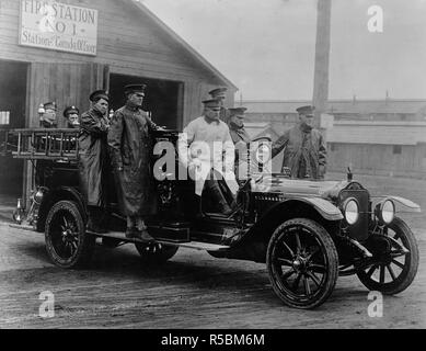 Fire fighting apparatus, Camp Sherman, Ohio ca. 1918 Stock Photo