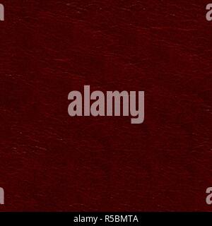 Lackered dark red high quality leather background on macro. Stock Photo
