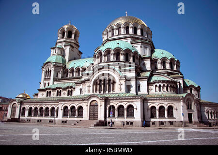 St. Alexander Nevsky Cathedral in Sofia, Bulgaria against blue sky Stock Photo