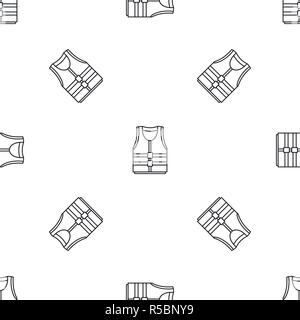 River canoe vest pattern seamless vector repeat geometric for any web design Stock Vector
