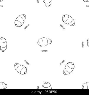 Gnocchi pasta pattern seamless vector repeat geometric for any web design Stock Vector