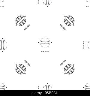 Conchiglie pattern seamless vector repeat geometric for any web design Stock Vector