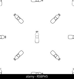 Aloe bottle pattern seamless vector repeat geometric for any web design Stock Vector