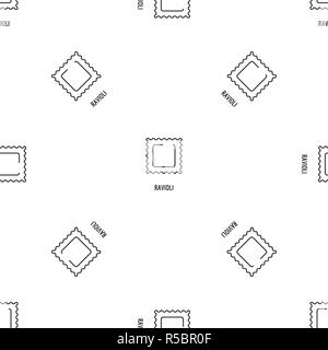 Ravioli pasta pattern seamless vector repeat geometric for any web design Stock Vector