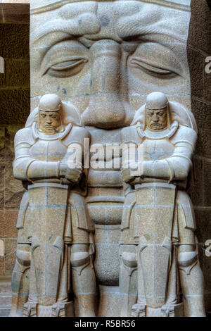 Sculpture inside monument to the Battle of the Nations (VÃ¶lkerschlachtdenkmal), 1913, Leipzig, Saxony, Germany Stock Photo