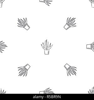 Aloe housepot pattern seamless vector repeat geometric for any web design Stock Vector