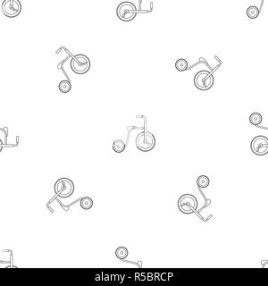 Plastic tricycle pattern seamless vector repeat geometric for any web design Stock Vector