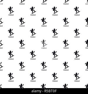 Snowboard pattern seamless vector repeat geometric for any web design Stock Vector