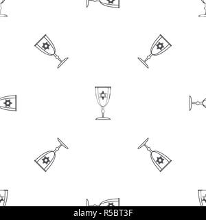 Judaism cup pattern seamless vector repeat geometric for any web design Stock Vector