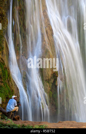 Dominican Republic, Eastern Peninsula De Samana, El Limon Waterfall Stock Photo