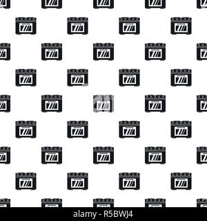 Gas oven pattern seamless vector repeat geometric for any web design Stock Vector