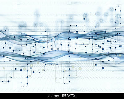 Visualization of Digital Data Transfers Stock Photo