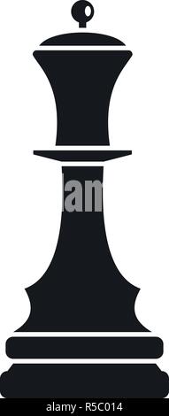 Black queen chess icon. Simple illustration of black queen chess vector icon for web design isolated on white background Stock Vector