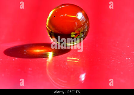 Marbles with light transparency and reflections Stock Photo