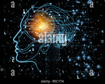 Paradigm of Machine Consciousness Stock Photo