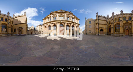 360 degree panoramic view of Sheldonian Theatre, Oxford University