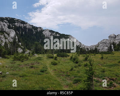 Premuzic mountain trail, Northern Velebit National Park, Croatia Stock Photo