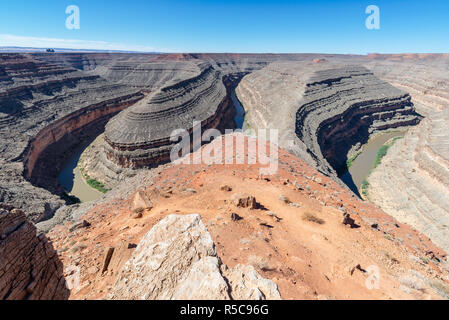 Goosenecks state park on San Juan river in Utah, USA Stock Photo