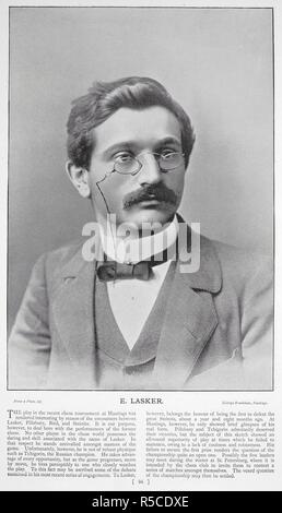 Emanuel Lasker 1868 1941 German Chess Grandmaster Mathematician