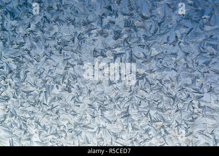 pattern on frozen window Stock Photo