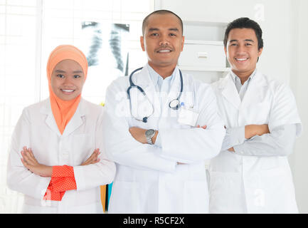 Asian medical doctors team portrait Stock Photo