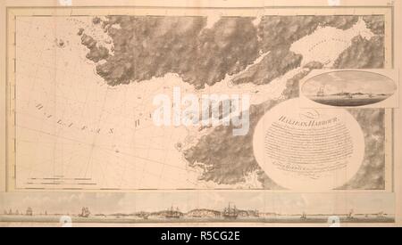 Halifax Harbour. The Atlantic Neptune, published for the use of the. 1775 - 1781. Source: Maps.184.m.1.f.35, plate 20. Language: English. Stock Photo