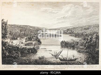 Etching - A View of Gaspe Bay, in the Gulf of St. Lawrence Captain ...