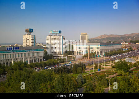 Kazakhstan, Almaty, Respublika Alangy Soviet created ceremonial sqaure Stock Photo