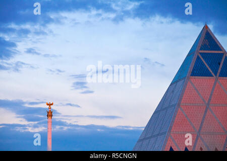 Kazakhstan, Astana, Palace of Peace and Reconciliation pyramid designed by Sir Norman Foster Stock Photo