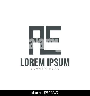 AE Logo template design. Initial letter logo template design Stock Vector