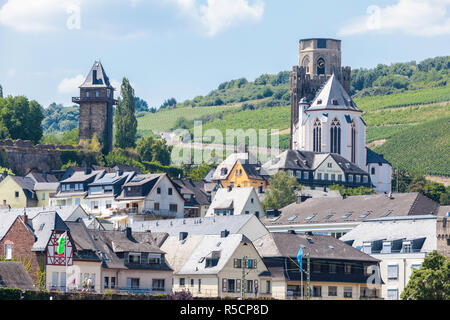 Rhine River Valley, Oberwesel, Germany. Stock Photo