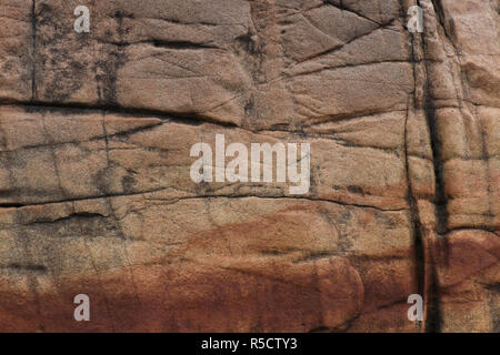 Sandstone Naturally Weathered Wall Face Surface Stock Photo