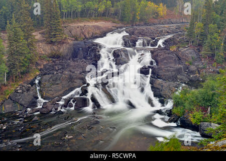 Overlooking Cameron Falls, Yellowknife, Ingraham Trail, Northwest Territories, Canada Stock Photo