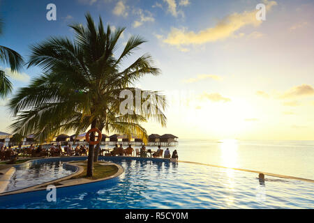 Maldives, Faafu Atoll, Filitheyo Island, Luxury Resort Stock Photo
