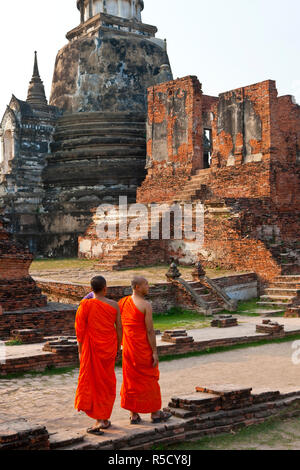 Three Chedis, Wat Phra Si Sanphet, Ayutthaya, Thailand Stock Photo