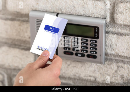 Electronic Key System To Lock And Unlock Door Stock Photo