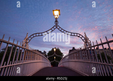 Republic of Ireland, Dublin, Halfpenny Bridge Stock Photo