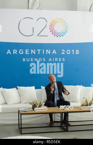 Buenos Aires, Argentina. 30th Nov 2018. Guillermo Dietrich, transport minister speaks on press conference on G20 in Buenos Aires Argentina Credit: Ariel García Giménez/Alamy Live News Stock Photo