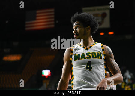 Fairfax, Virginia, USA. 28th Nov, 2018. OTIS LIVINGSTON II (4) during the game held at Eaglebank Arena in Fairfax, Virginia. Credit: Amy Sanderson/ZUMA Wire/Alamy Live News Stock Photo