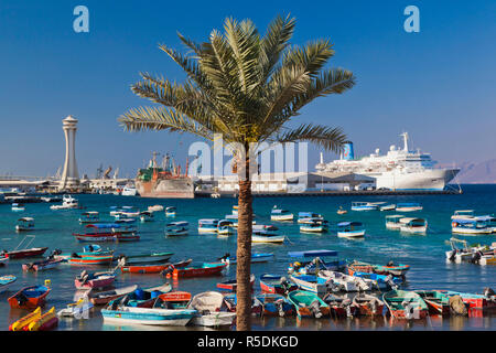 Jordan, Aqaba, Port of Aqaba Stock Photo