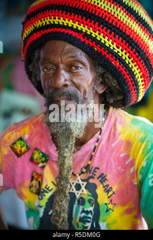 Rasta man Ocho Rios Jamaica West Indies Central America Stock Photo - Alamy